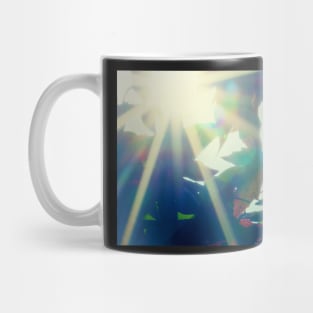 Sunburst through maple leaves Mug